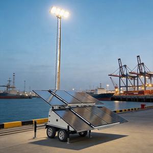 Remorque solaire portable personnalisée avec éclairage LED super lumineux pour l'éclairage nocturne sur de larges surfaces - Product Image 1