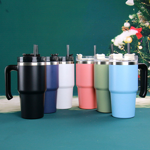 17oz 20oz 30oz Insulated Mug Tumbler Stainless Steel Stemless Wine <b>Reusable</b> Coffee Travel <b>Cup</b> With Lid And Straw - Product Image 2