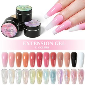 Vendeeni 12 colores Aurora gel de extensión de <span class=keywords><strong>uñas</strong></span> set <span class=keywords><strong>coral</strong></span> Pink Poly gel para <span class=keywords><strong>uñas</strong></span> 30g en tarro constructor de gel no tóxico para <span class=keywords><strong>uñas</strong></span> - Product Image 4