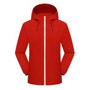 เสื้อแจ็คเก็ตกันลมมีฮู้ด สีพื้น บางชั้นเดียว แขนยาว สำหรับใส่กลางแจ้ง เสื้อโค้ทผู้หญิง โรงงานอู่ฮั่น - Product Image 2