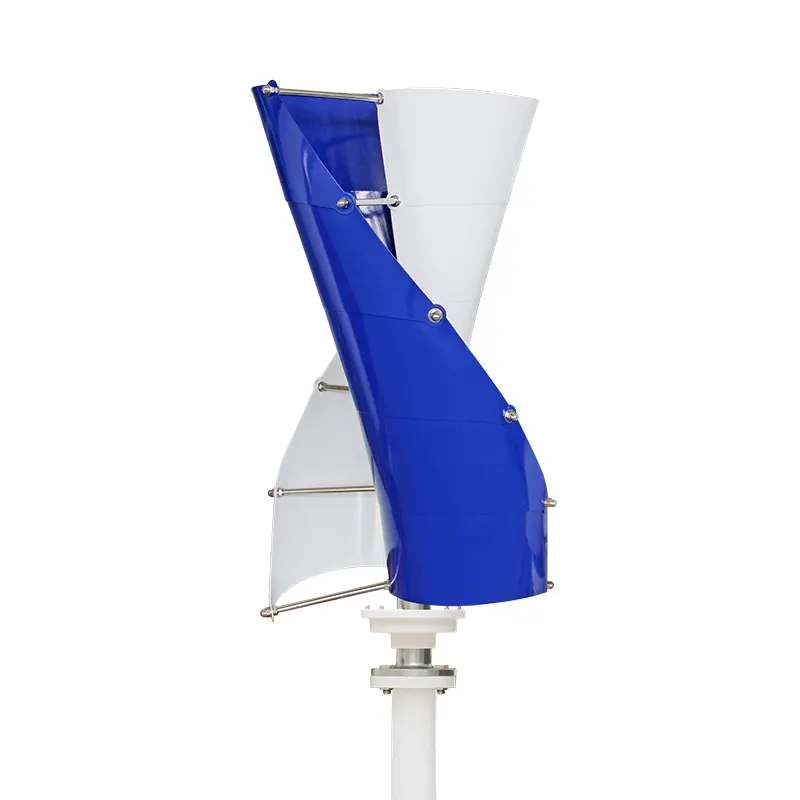 Low start torque wind solar hybrid power system 100w wind turbine 10blades vertical axis windmill