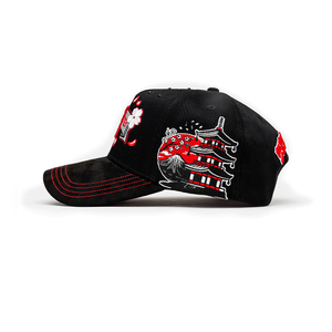 Gorra de Béisbol Personalizada con Logotipo, Diseño Curvo en la Parte Trasera, Bordado a Mano de 5 Paneles, Estilo Vintage con Letras <span class=keywords><strong>Kenji</strong></span>, Unisex, ODM OEM - Product Image 3