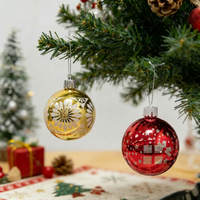 Galvanisierte Handgeblasene Langlebige Kunststoff-Weihnachtskugeln Anpassbare Baumschmuck-Dekorationen für Feiertagspartys