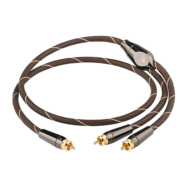 HiFi RCA Dual RCA Audio Cable 6N OCC Silver-Plated Pure Copper Gold-Plated Male Connector for Speaker Microphone Amplify Use