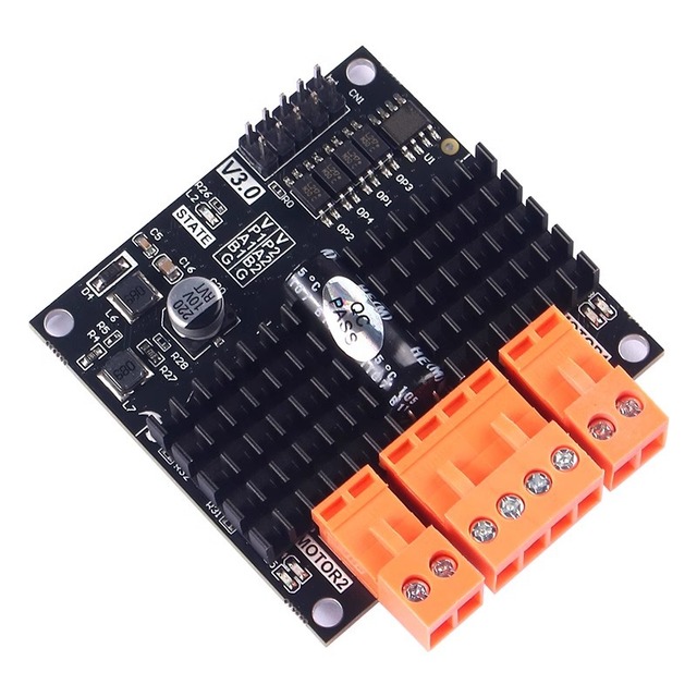 PWM Drive Controller DC5.6-33VH Bridge 300W12A Dual-channel DC Brush Motor Driver Board Driver