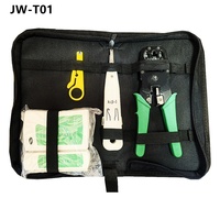Kit d'outils de réparation de réseau Home Hardware Set Outils à main en acier inoxydable y compris testeur d'installation de câble de réseau tête de cristal