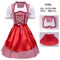 Costume de femme de chambre médiévale à lacets robe allemande Oktoberfest Dirndl tablier à manches courtes robe de soirée Cosplay M-5XL grande taille