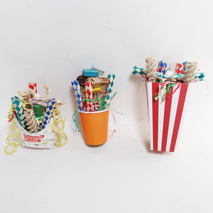 <strong>Parrot</strong> <strong>Toy</strong> Snacks Carnival Bucket Happy Candy Cup Bite Supplies Manufacturers <strong>Wholesale</strong> Paper Fruit Vine Orange Striped - Product Image 4