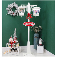 Lampe de rue musicale JIN PENG avec effet de neige tombante pour la décoration de Noël à la maison, à l'hôtel, au centre commercial ou lors de fêtes