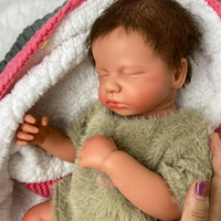 Poupée Reborn en Silicone LOULOU de 20'' Faite à la Main, Coiffure Naturelle de Bébé Réel, Fidèle à la Vie, Poupée d'Art Artisanale de Collection