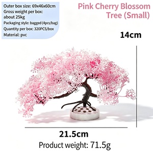 Ensemble <span class=keywords><strong>de</strong></span> décoration tendance pour aquarium : plante artificielle rose <span class=keywords><strong>en</strong></span> forme <span class=keywords><strong>de</strong></span> feuille <span class=keywords><strong>de</strong></span> cerisier pour l'aménagement <span class=keywords><strong>de</strong></span> l'aquarium - Product Image 3