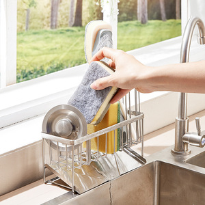 Stainless Steel Kitchen Draining Rack Rectangle Multifunction Sink Countertop Storage Organizer - Product Image 4