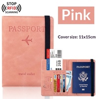 Dompet dan Tempat Kartu, Tempat Kartu Identitas Fashion, Penutup Paspor RFID, Dompet Perjalanan, Tas Dokumen