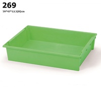 Crown 269 Bac de bain rectangulaire en plastique réutilisable, léger et durable pour oiseaux, pigeons, perroquets – Produits de nettoyage et de toilettage pour animaux de compagnie