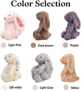 Handmade Tùy Chỉnh Thỏ Sang Trọng Đồ Chơi Cá Nhân Quà Tặng Em Bé Thêu Trẻ Em Của Tên Dễ Thương Bunny Thú Nhồi Bông Cho Cô Gái - Product Image 5