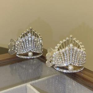 JY Kẹp Tóc Kim Cương Giả Ngọc Trai Hợp Kim Nhỏ Hàn Quốc Kẹp Tóc Cá Mập Lấp Lánh Vàng Kim Cho Nữ Kẹp Tóc Càng Cua Thanh Lịch Cho Nữ - Product Image 4