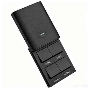 Luxury PC Wall <b>Switch</b> 1-<b>Switch</b> <b>Touch</b> Control Light Vent High I High II Gold Finish IP20 2A 5V Wi-Fi Enabled Smart Life App - Product Image 4