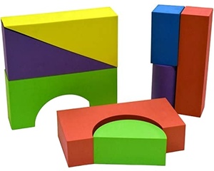Bloques de apilamiento de espuma EVA blanda para niños y niñas, juego de construcción educativo colorido, Juguetes - Product Image 4