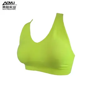 Le soutien-gorge de yoga OEM est nu et doux pour la peau, gilet à bretelles larges et soutien-gorge de sport absorbant les chocs, hauts de fitness