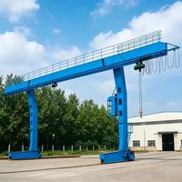 Pont roulant monopoutre de type L 5T 10T 16T avec palan électrique, monté sur rail extérieur pour entrepôt extérieur et cour de préfabrication en béton