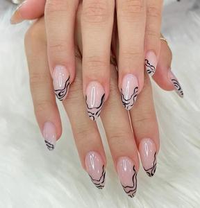 <span class=keywords><strong>Faux</strong></span> <span class=keywords><strong>ongles</strong></span> amovibles en forme d'amande moyenne, pointus, finition UV opaque, imperméables, <span class=keywords><strong>pastel</strong></span>, à presser - Product Image 3