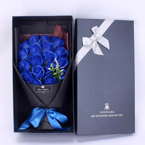 Día de San Valentín Multicolor hermosa <span class=keywords><strong>rosa</strong></span> jabón de flores artificiales ramo con caja de regalo de lujo - Product Image 6