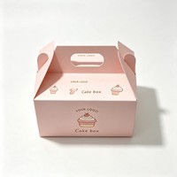 Boîte en papier de qualité alimentaire en gros pour gâteaux d'anniversaire avec poignée, personnalisable pour chocolats et bonbons