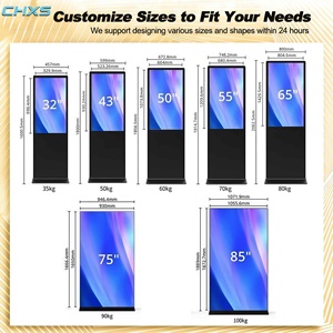 Pantalla Publicitaria Vertical con Pantalla Táctil IPS LCD de 4K 43/50/55/65 Pulgadas, Kiosco con CMS Integrado, Soporte de Pie, WiFi/USB/4G, NFC, <span class=keywords><strong>Adobe</strong></span> RGB - Product Image 3