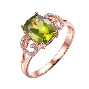Gema de <span class=keywords><strong>peridoto</strong></span> de pera Natural de alta calidad, 5x7, para joyería de plata y oro - Product Image 2