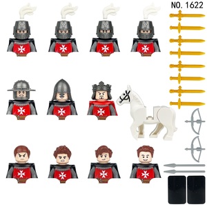 Ensemble de blocs de construction MOC Chevalier Médiéval Guerrier Cœur de Lion Figurines de Crusader Accessoires de Légion Jouets DIY pour Enfants - Product Image 3