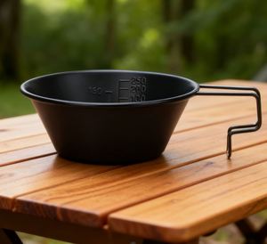 Portable Stainless Steel Classic Design <b>Camping</b> <b>Cup</b> Built-in Scale 300ml Options Non-Stick Coating Outdoor Dinnerware <b>Cup</b> Kit - Product Image 1