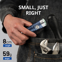 Lampe de poche 800LM avec clip, rechargeable par Type-C, étanche, en aluminium léger, torche EDC pour les situations d'urgence, la randonnée et le camping