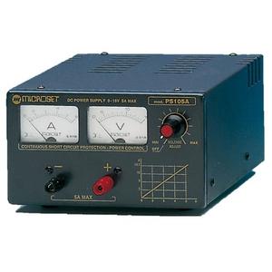 Alimentation linéaire Microset Ps105a 0-15Vdc 5A Max, tension réglable, protection contre les courts-circuits continus - Product Image 1