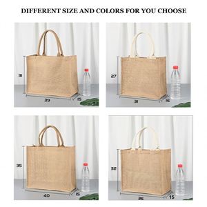 Eco-friendly Jute Hand Sublimation Blank Beach Tote <b>Bag</b> Promotion <b>Gifts</b> Manufacturers Buyer Jute <b>Bag</b> in Europe for <b>Gift</b> - Product Image 3