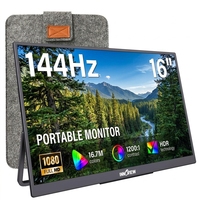 Extensor de Pantalla para Portátil de 16 Pulgadas 16:10, Contraste de 1200:1, Ángulo de Visión Amplio de 178°, Luz Azul Baja para Trabajos de Codificación de Larga Duración