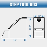 Caja de Herramientas de Aluminio Resistente, Impermeable y con Cerradura, de 12 Pulgadas de Ancho, para Camiones y Remolques de Plataforma