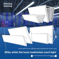 Éclairage LED Zhiming blanc laiteux pour terrain de badminton, à montage mural/plafond, panneau plat, 60W/160W, haute luminosité, boîtier en aluminium