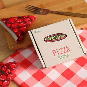 بيتزا مريحة جيدة التهوية جديدة غريبة هدية زوج الجوارب لعيد الحب عيد الهالوين طول الطاقم مع شعار على الكفة - Product Image 5