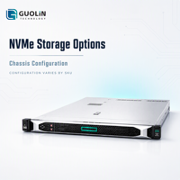 Serveur rack 1U HPE ProLiant DL360 Gen10 d'occasion, Intel Xeon Gold 6248R, 64 Go DDR4, 4SFF, ILO 5 pour la virtualisation en centre de données
