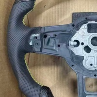 Maßgefertigtes Gelbes Echtcarbon-Leder-Lenkrad für Volkswagen Polo MK7 Passat Golf 4 5 6 7 8 GTI R Line MK5 MK6 MK7 MK8