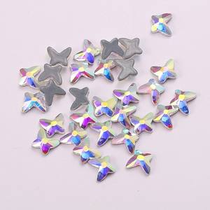 إكسسوارات ملابس شعر بألوان Ab أو الفن على شكل أحجار الراين على شكل قطرة ماء وخوخوخي مصنوعة على شكل قلب مسطح زجاجي شائع - Product Image 2