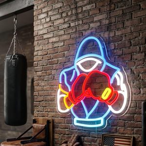 Letreros de boxeo de neón LED regulables, alimentados por USB, luz ambiental, luz decorativa para escaparates, luz indicadora de calle, luz de paisaje - Product Image 1