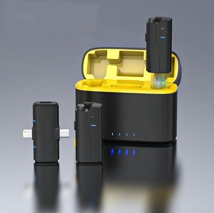 Commercio all'ingrosso della fabbrica microfono Lavalier senza fili 20m di trasmissione leggera custodia di ricarica per interviste di strada <span class=keywords><strong>Vlogging</strong></span> - Product Image 6