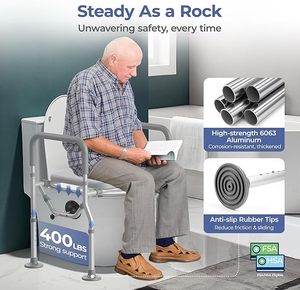 Fsa <span class=keywords><strong>hsa</strong></span> đủ điều kiện 400 LB công suất lớn lên nhà vệ sinh chỗ ngồi có thể điều chỉnh chiều cao lớn cao tắm phục hồi chức năng trị liệu nguồn cung cấp - Product Image 5