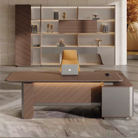 Bureau de PDG professionnel à 8 couches peintes, table de président éco-responsable, table de direction moderne en panneau E1