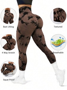 Ropa Deportiva para Exteriores, Cintura Alta, Jacquard Floral, Largo hasta el Tobillo, Sexy, Levanta Glúteos, Fitness, Sin Costuras, Impermeable, Transpirable, Cintura Elástica - Product Image 2