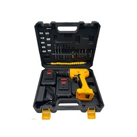 Kit d'outils perceuse sans fil 24 pièces Source Factory, Lithium-ion 21V, mandrin 1/2, vitesse variable, perceuse-visseuse électrique