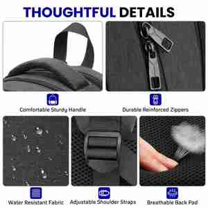 Mochila de Viaje de Gran Capacidad con Puerto de Carga USB, Múltiples Bolsillos, Impermeable, para Negocios, Escuela, para Hombres y Mujeres - Product Image 4