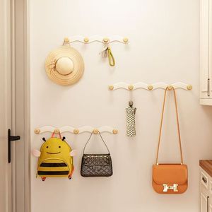 <b>Wall</b> Mounted Coat Rack With <b>Hooks</b> Easy Install No Drilling Required Entryway Bedroom Door Storage Organizer Rectangle Shape PP - Product Image 2