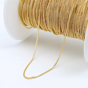 Rollo de Cadena de Oro de 1.05 mm con Eslabón Cubano AU585 de 14 Quilates Reales, Cadena Italiana Original de 14k para la Fabricación de Joyería Permanente - Product Image 4